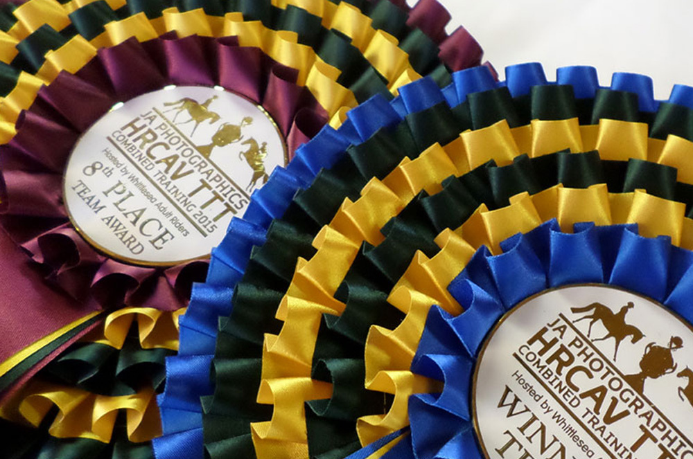 Six tier box pleated premium rosettes.