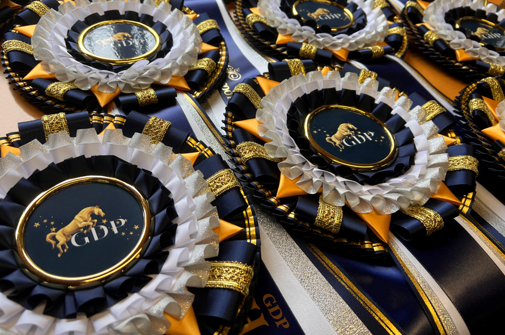 Bespoke equestrian rosette.